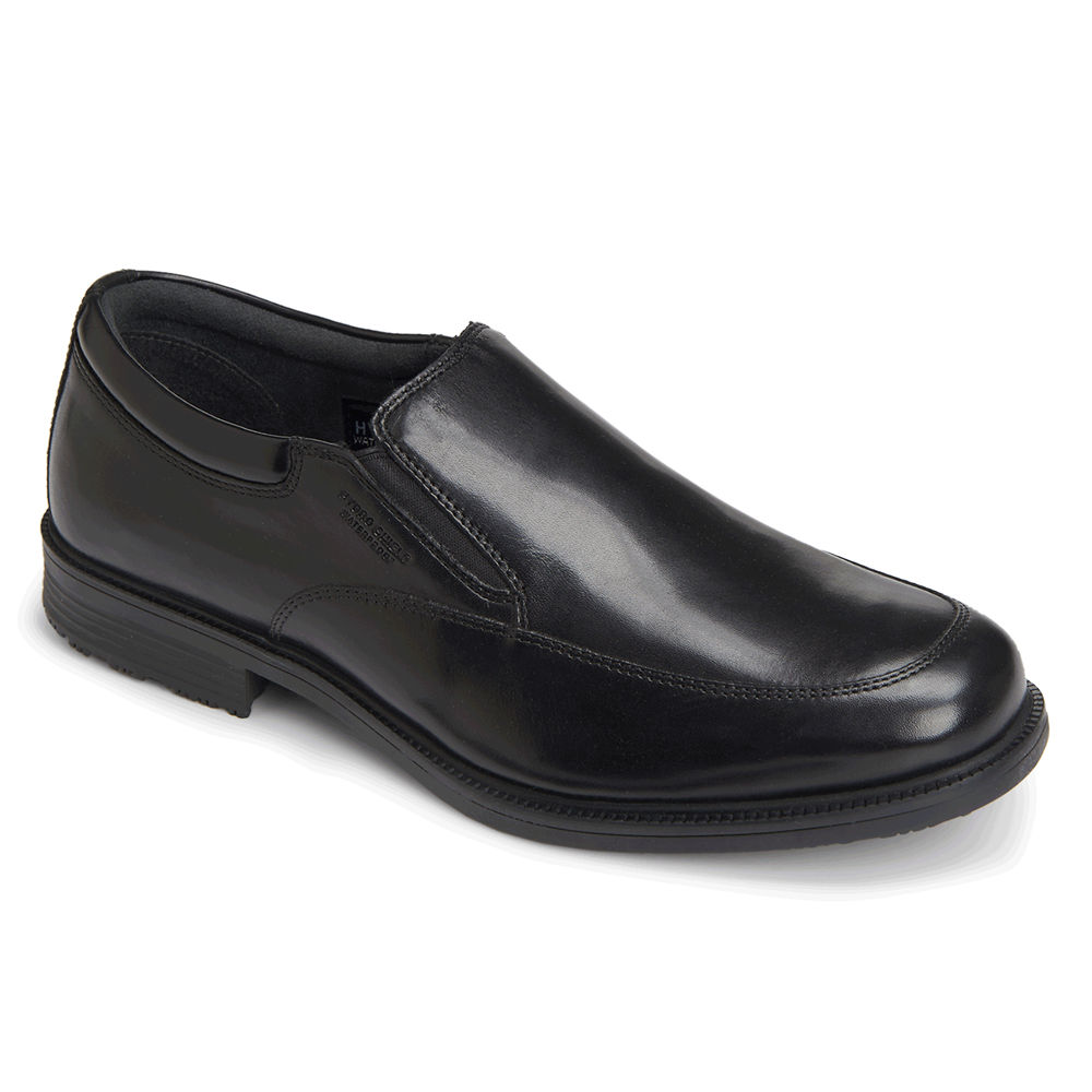 Rockport Mens Slip-On Black - Lead the Pack Waterproof - UK 175-RNKLTE